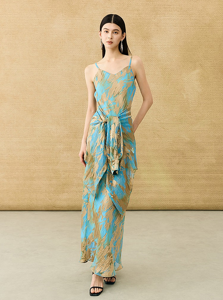 HECO Chinese National Style Burning Flower Slightly Transparent shirt- STROK.