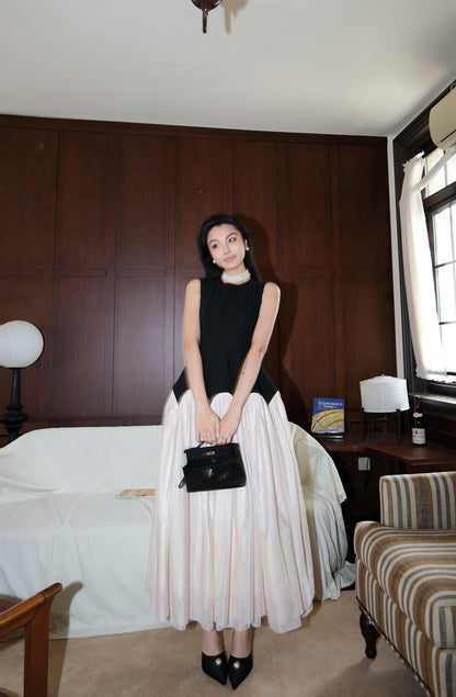 MEI SANGUAN Black and White Tulle Dress - ORION