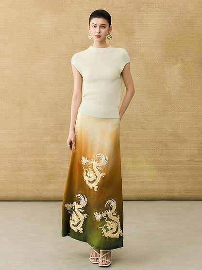 HECO Chinese comfortable neck sleeveless knitted T-shirt - QUEEN.