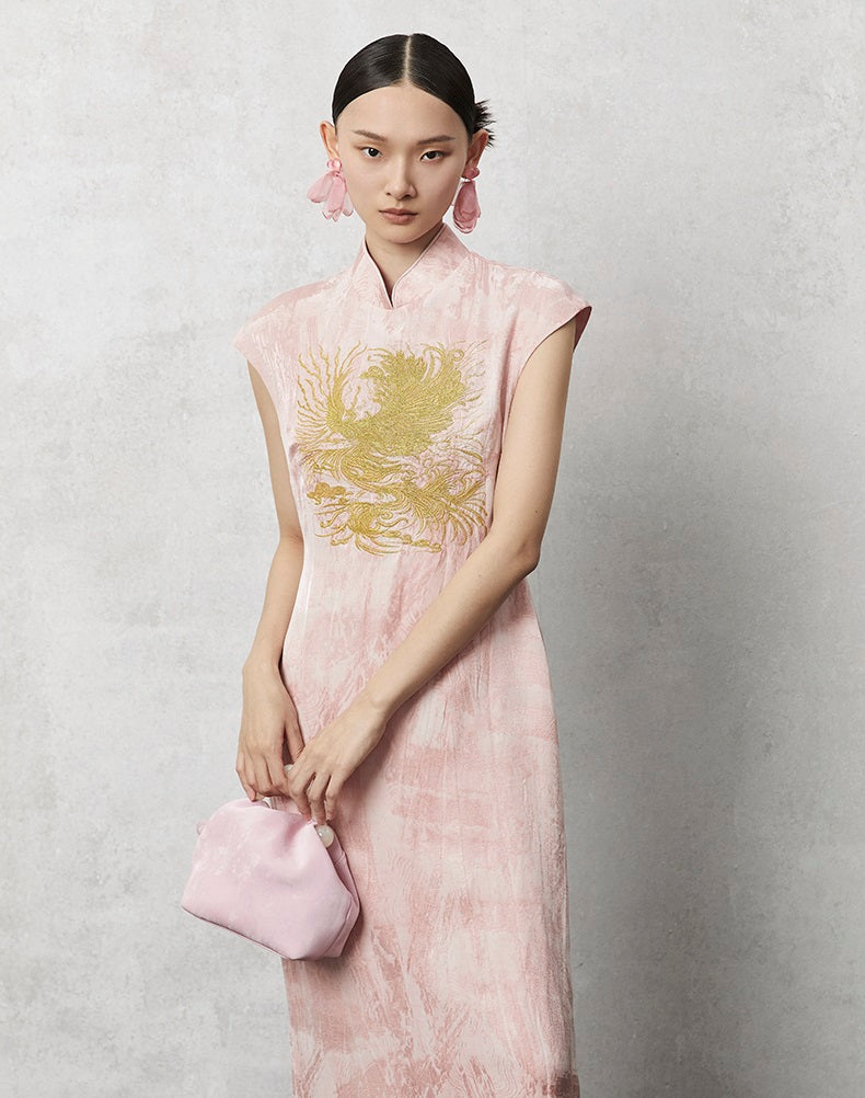 HECO Summer Jacquard Linen Dress Long Skirt - set.