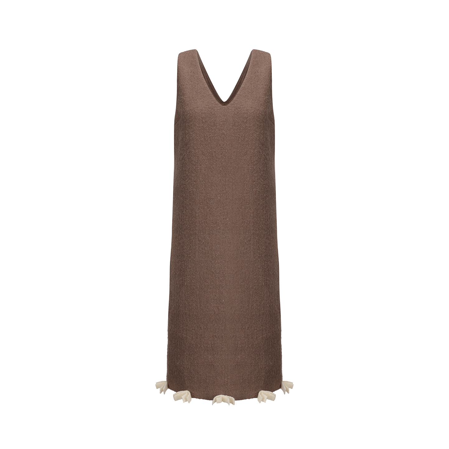 ATELIER MISS LU  Bow Patchwork Sheep Wool Dress - BESY.