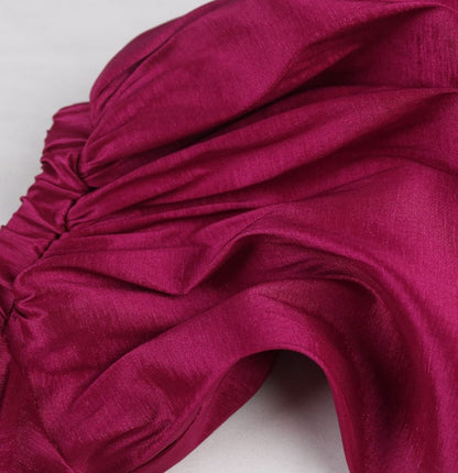 DOLLY High End Retro Style Off Shoulder Long Puff Sleeve Chest Wrap Dress-KILA