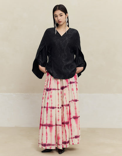 HECO 100% Cotton pink High Waist Swing Skirt Women - grace.