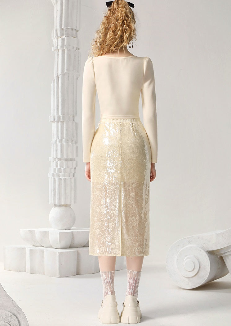 CHECOCRE Stubble Sweet Girly Knitwear Cropped Base Top - GIO.