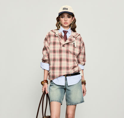 ANNASPEAK Vintage Hooded Loose Cotton Sweatshirt-ROX.