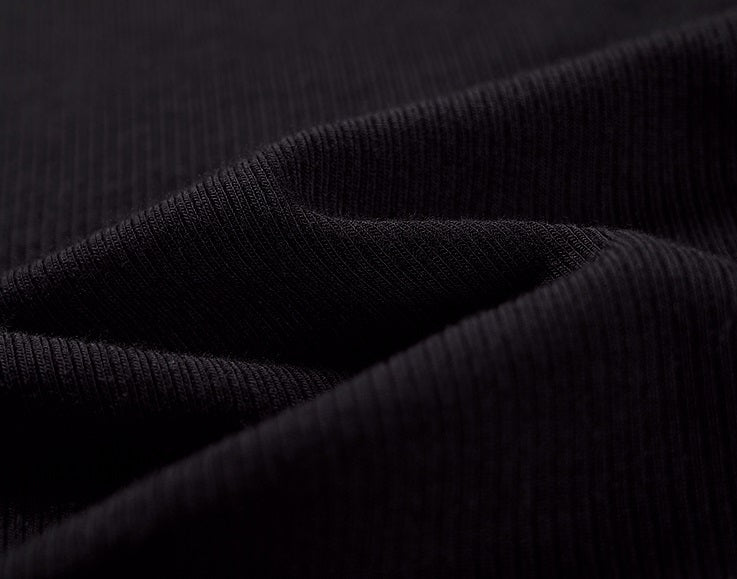 COMME MOI Lu Yan designer new women's clothing Henry collar color-blocked slim T-shirt - ENOUGH.