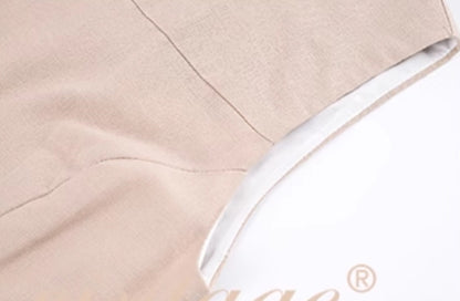 Le Palais  cotton and linen slim dress-DAN