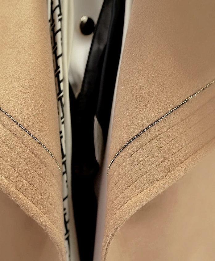 VJE One-piece Tweed Jacket Commuter Short Coat-DOWA.