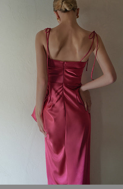 GOUDIN light luxury suspender evening dress-REX.