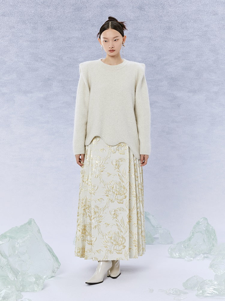 HECO Winter Warm Raccoon Fleece Wool Knitwear Sweater Women - side.