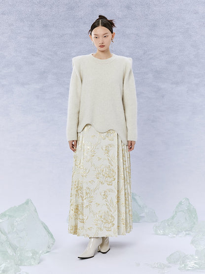 HECO Winter Warm Raccoon Fleece Wool Knitwear Sweater Women - side.