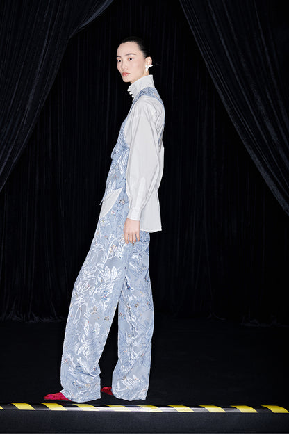 M essential Mackay designer embroidered eight treasures sedum vest -Haruyama