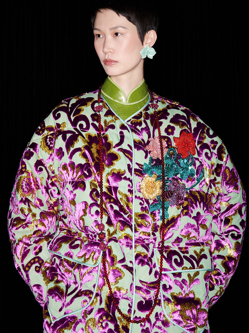 M essential Mackay designer Barcelona colourful iron-embroidered jacket dress set- four.