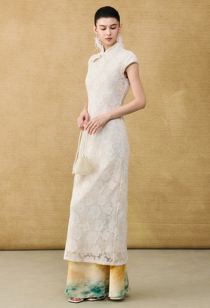 HECO new Chinese temperament flower embroidery cheongsam skirt - TAST.