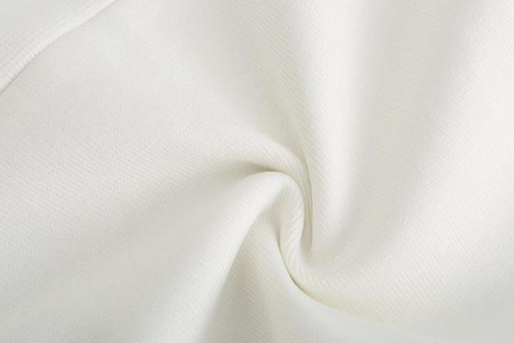 DOLLY Luxury White Simple Off Shoulder Tube Top Slim Fit Hip Hug Banquet Dress-BORA