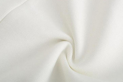 DOLLY Luxury White Simple Off Shoulder Tube Top Slim Fit Hip Hug Banquet Dress-BORA