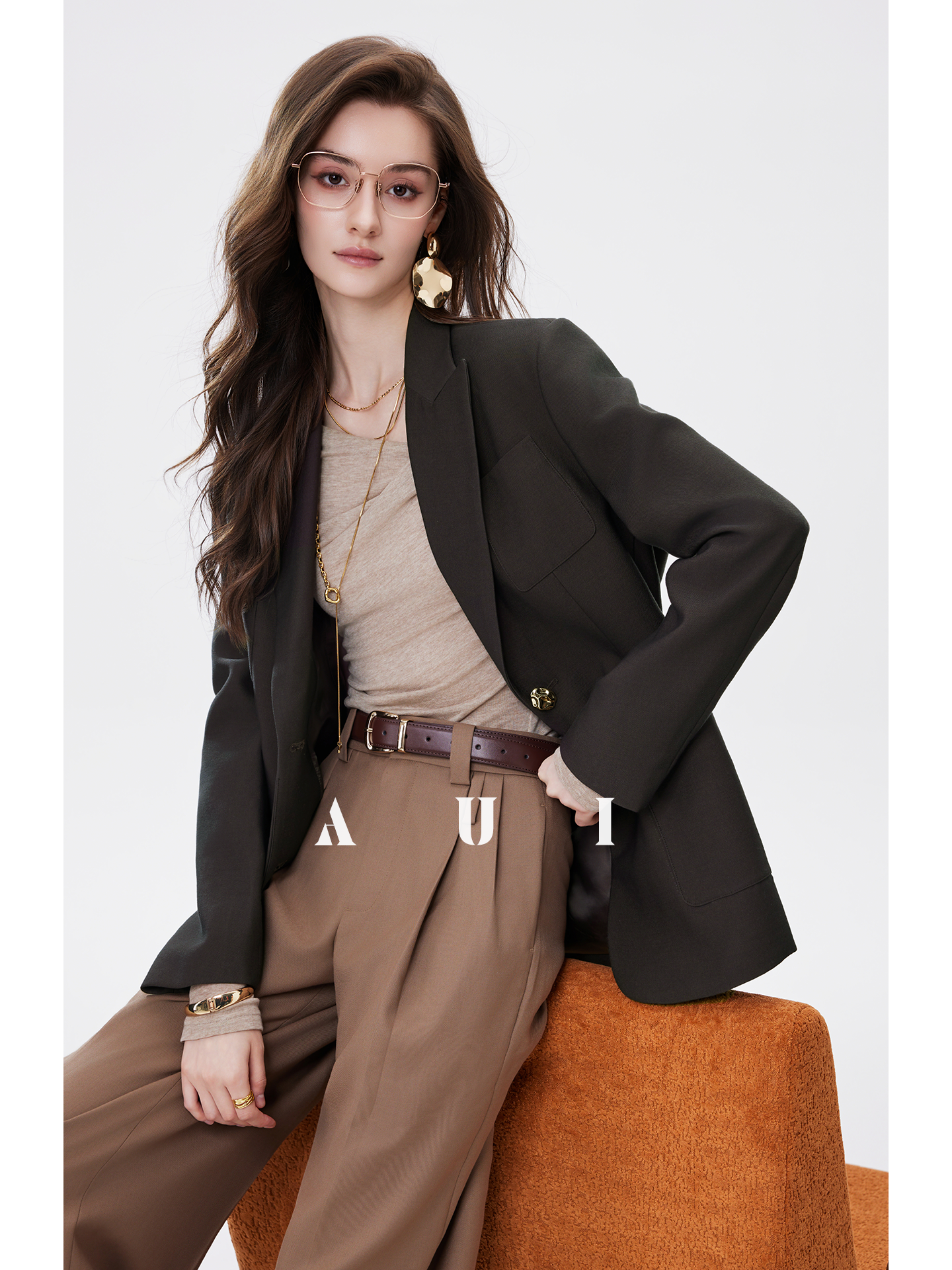 AUI Casual Blazer New High-end Temperament Suit Two-Piece Skirt - Hae-Won.