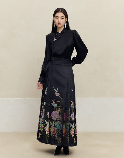 HECO Three-dimensional Handmade Stand-Up Collar Shirt Top Woman - all.