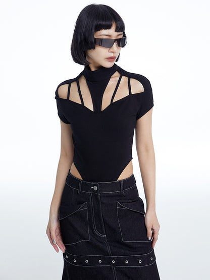 TINY IN cut-out short sleeve one-piece women's summer top -ANDRE