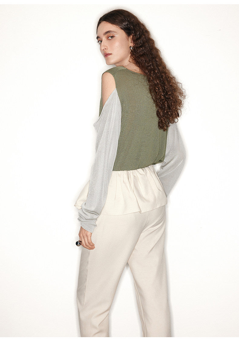ATELIER MISS LU Two-Piece Off-the-Shoulder Knit Top - VINCE