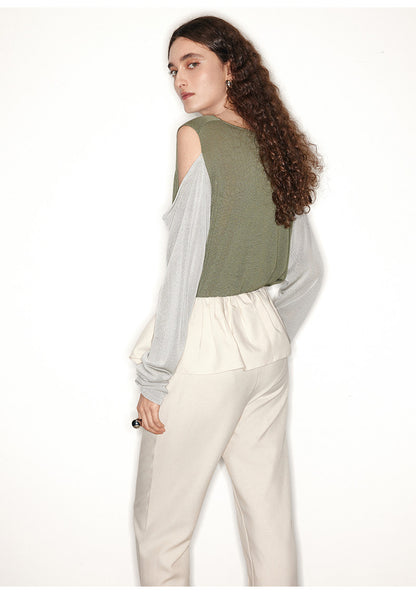 ATELIER MISS LU Two-Piece Off-the-Shoulder Knit Top - VINCE