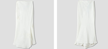 COMME MOI Lv Yan designer summer women's three-dimensional embroidered fishtail skirt - JESUS.