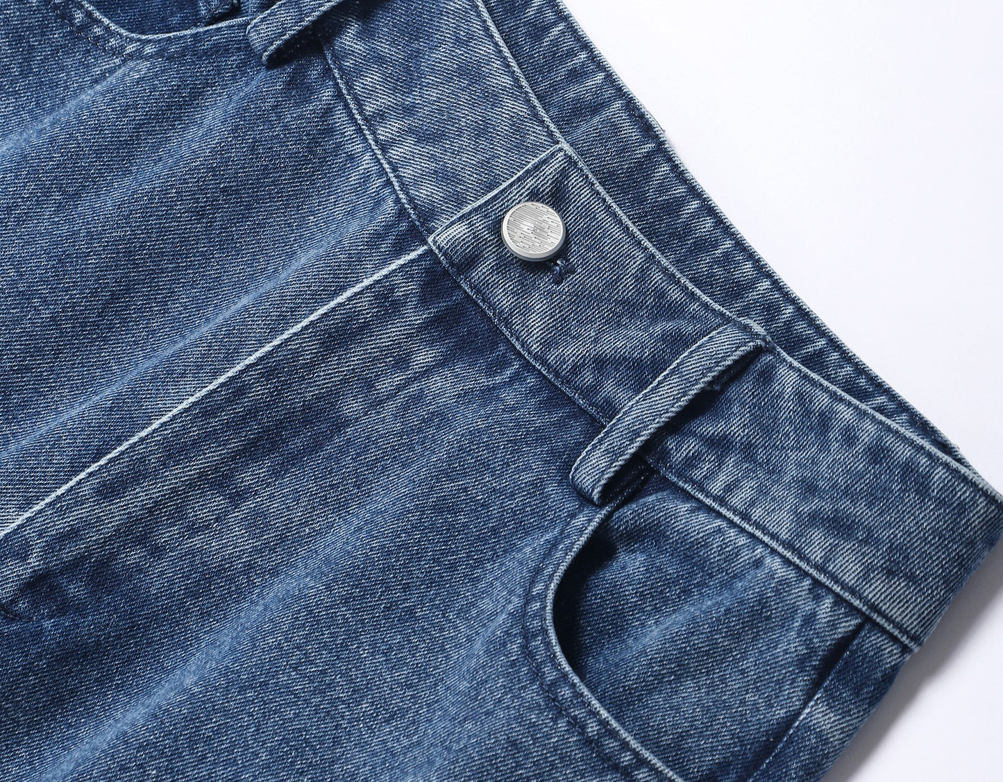 WANGXO Denim Suit Waist-Cinched Vest & Retro Flared Pants - VIOLA