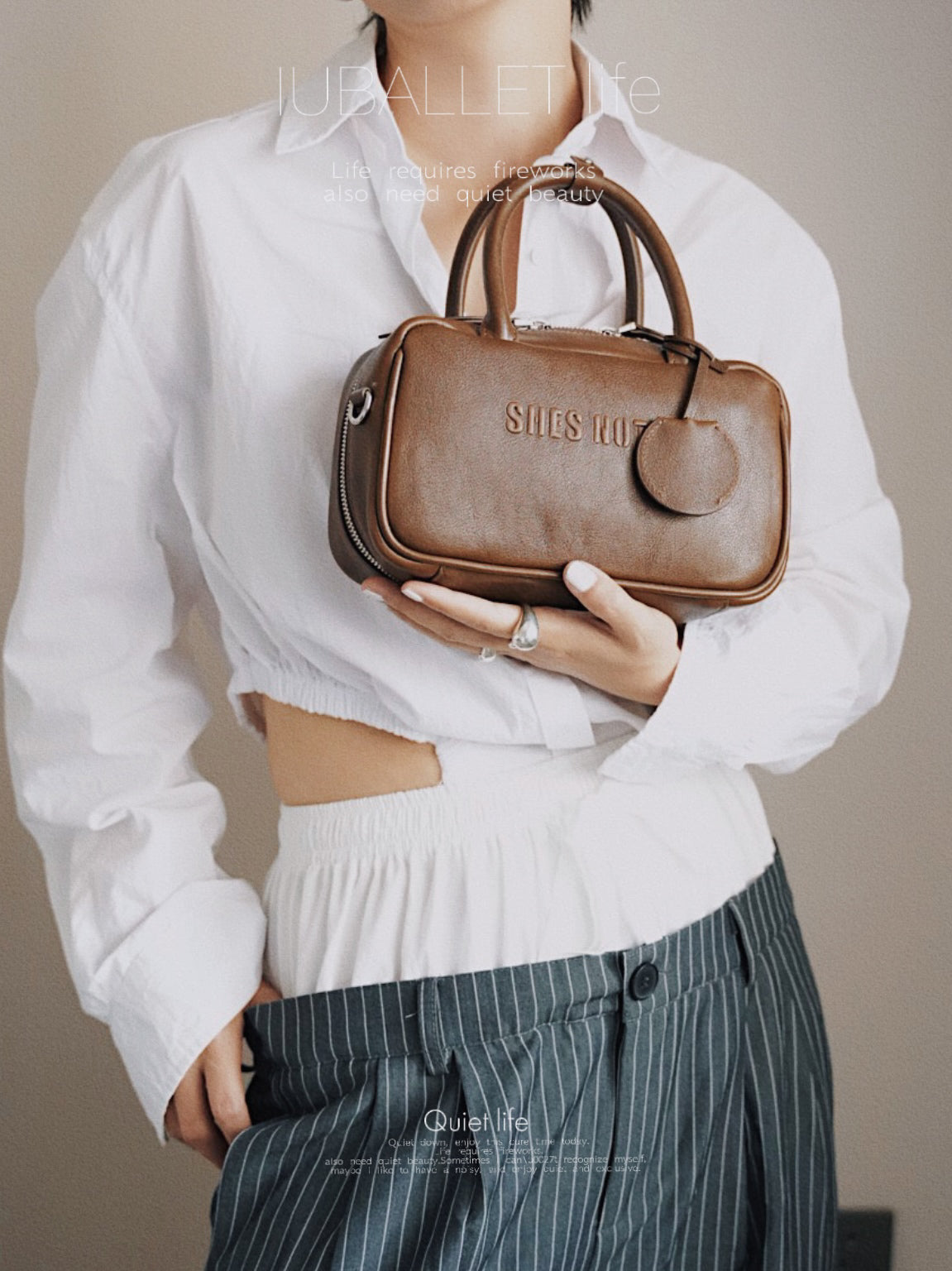 IUBALLET Vegetable-Tanned Leather Vintage Handbag - EARTH.