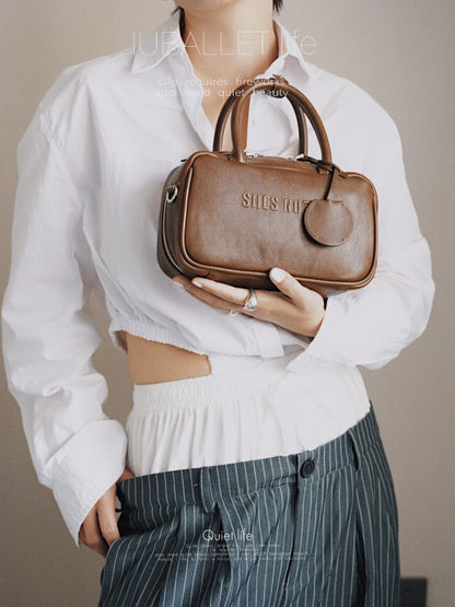 IUBALLET Vegetable-Tanned Leather Vintage Handbag - EARTH.