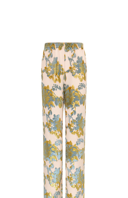 M essential Mackay designer brand Qili burnt flower velvet beads loose top - WORD.