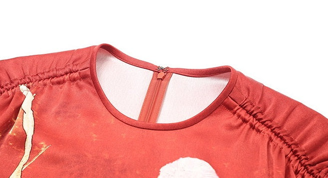 ZHUCHONGYUN spring silhouette shirred dress-KANON.