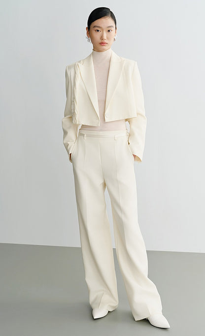 COMME MOI Lu Yan designer's new wool slimming wide-leg pants - ZARIA.