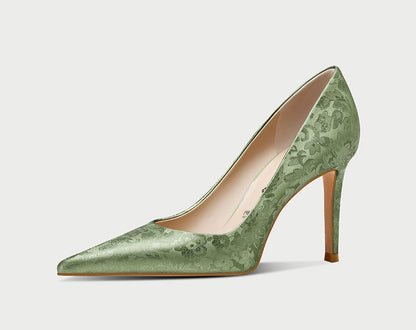 Pjjuu Green Stiletto Heels pump - WORSHIP