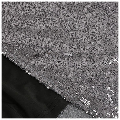 DOLLY High End V-Neck Sleeveless Long Slit Sequin Body Hug Evening Dress-KIM