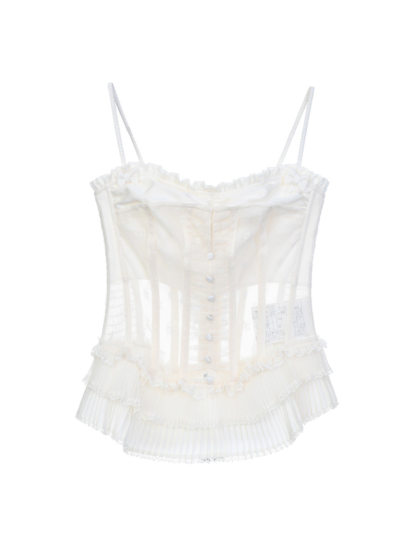 FAME lace embroidered splicing suspender top