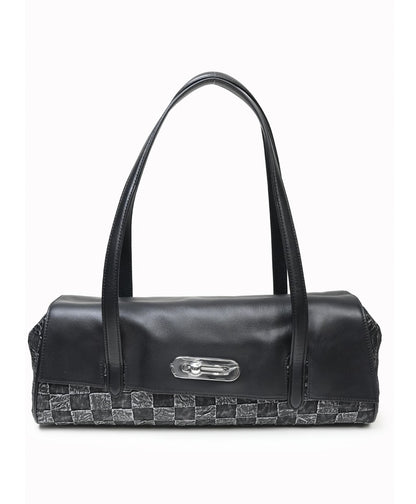 IUBALLET Tanned Leather Shoulder Barrel Bag - SPIRIT.