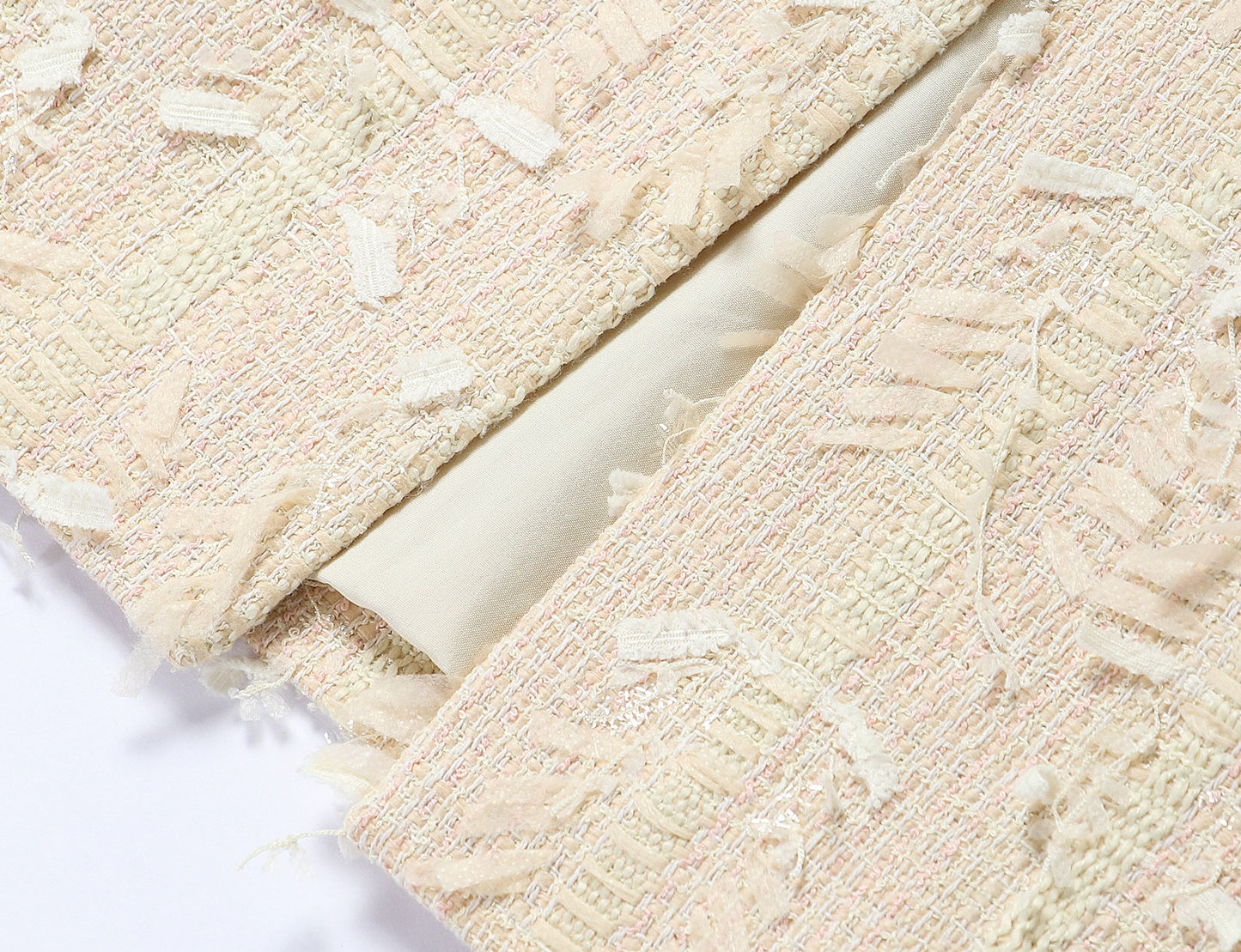 WANGXO | Yaluxe Custom \Pull Wool  Multi-Yarn Woven Vest, Shorts & Skirt Set -RINA
