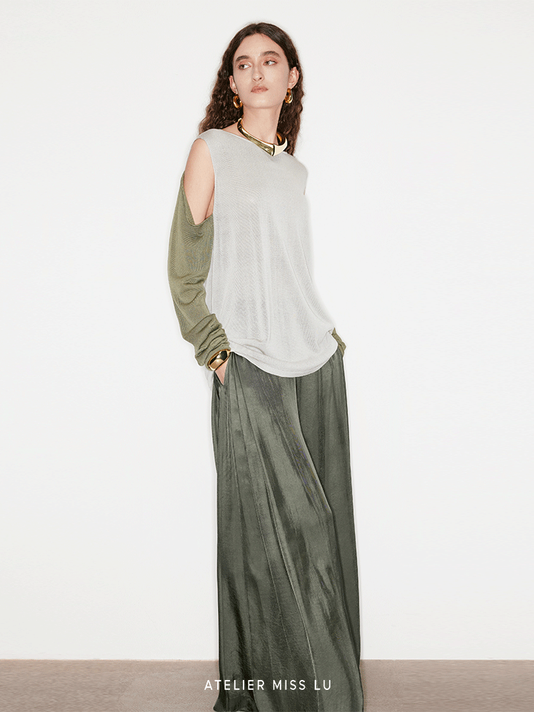 ATELIER MISS LU Two-Piece Off-the-Shoulder Knit Top - JASON