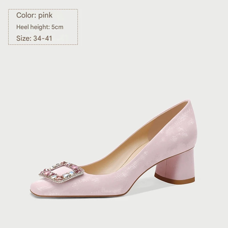 PJJUU thick-heeled cheongsam shoes - SECURE.