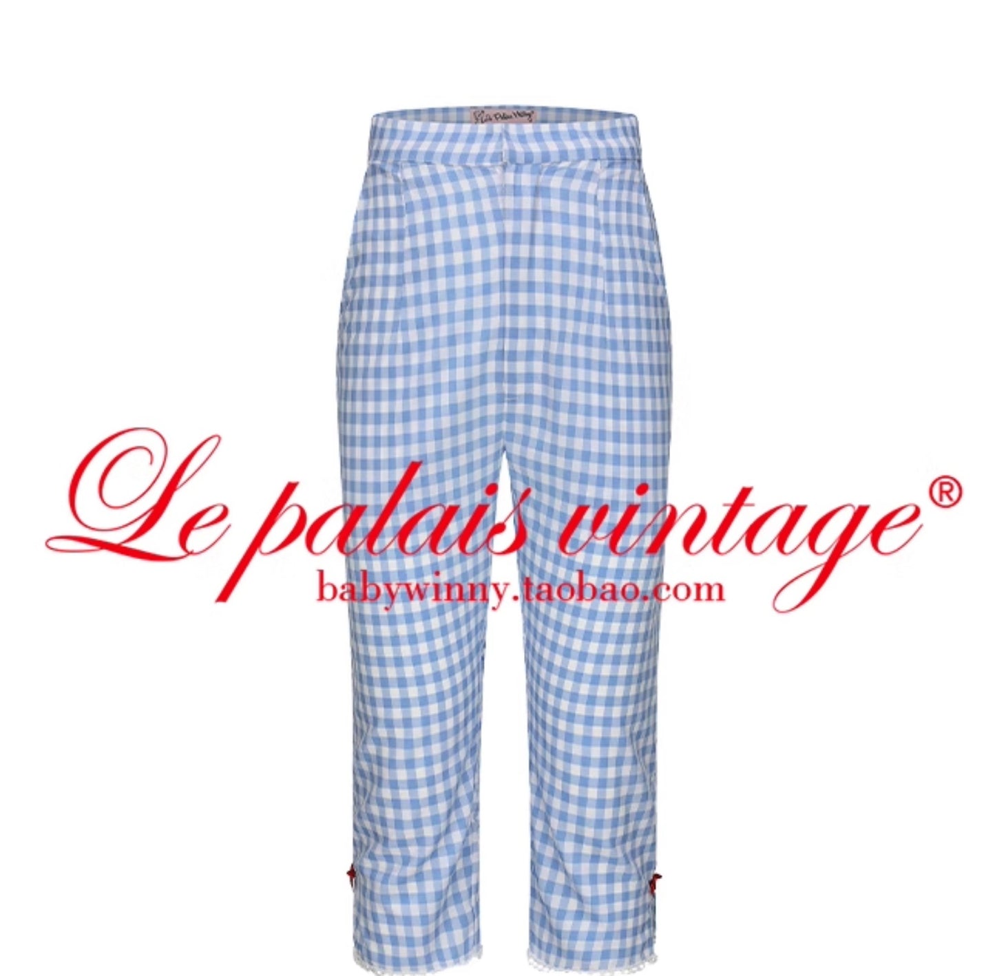 Le Palais Vintage French  Blue  Shorts Red Slim Cardigan- ELFS.
