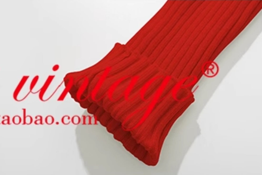 Le Palais Vintage French  Blue  Shorts Red Slim Cardigan- ELFS.