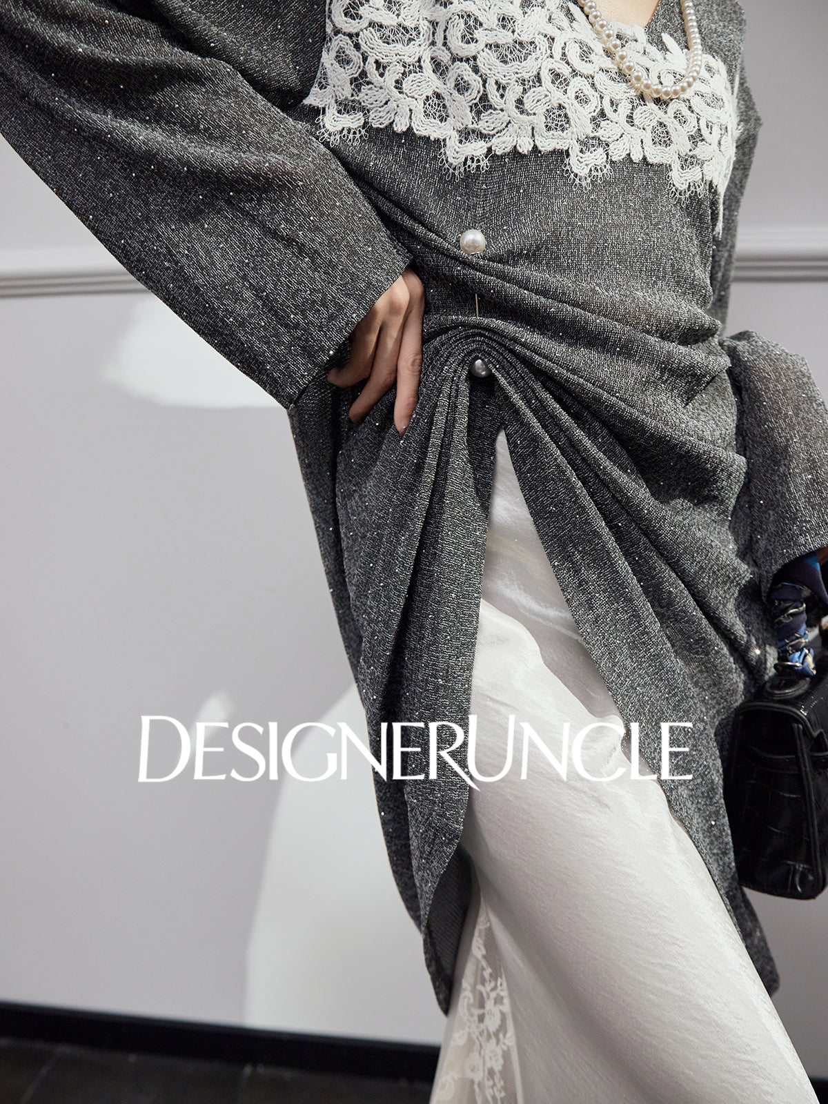 DGU "Twilight Dust" new waist loose and slim foreign high-end gray T-shirt - POWER ?