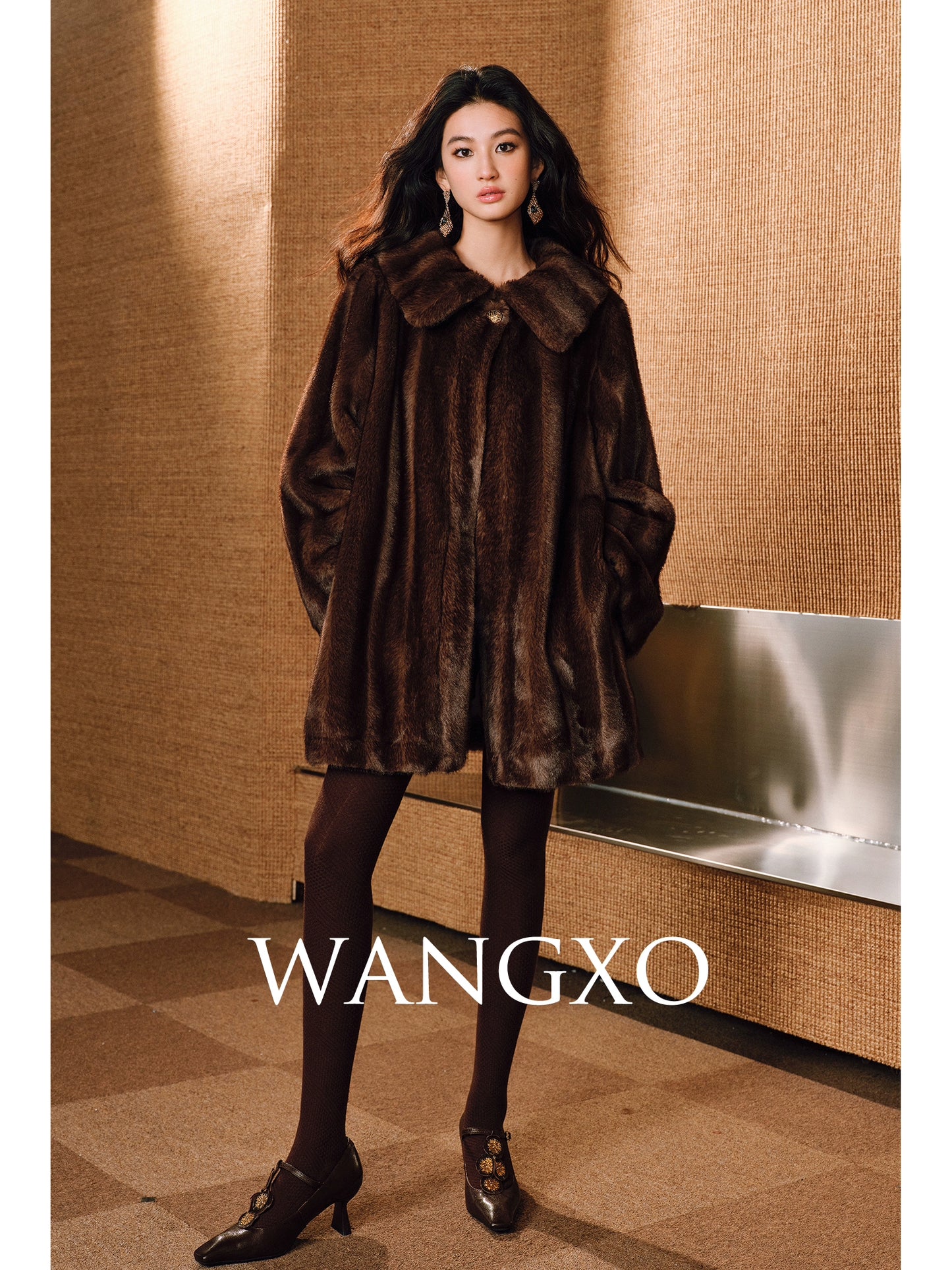 WANGXO | Grade Paz Strip Mink Fur Coat - LAYA.