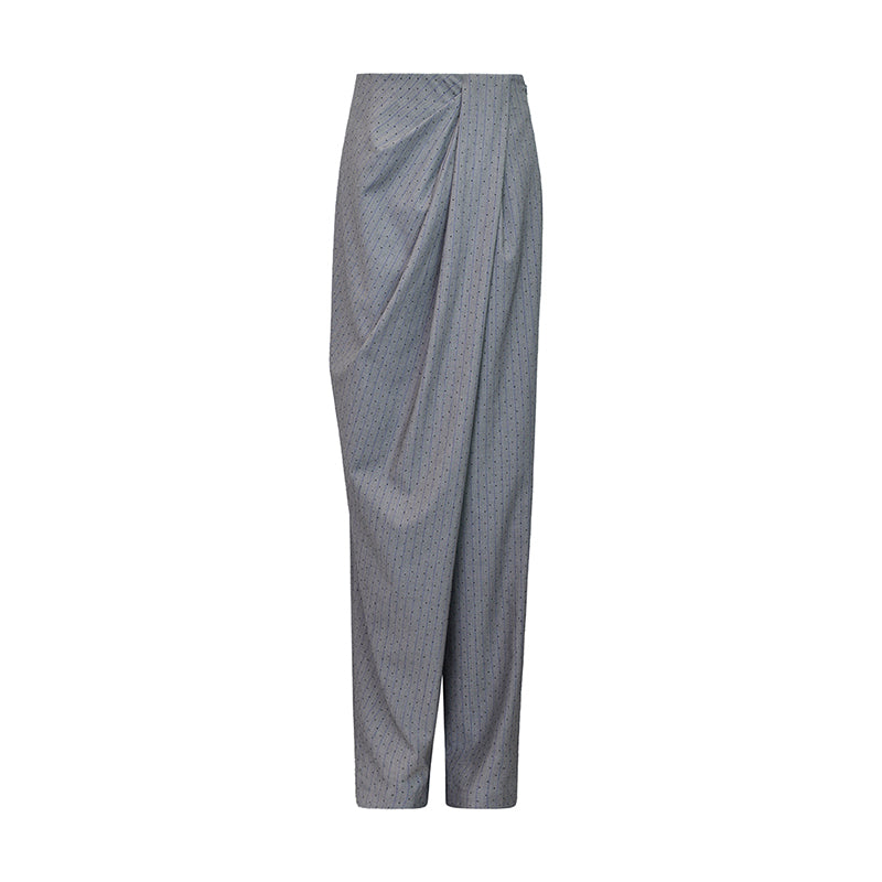 M essential Mackay designer label sand diamond grey stripe diamond buckle drawstring vest - ZING.