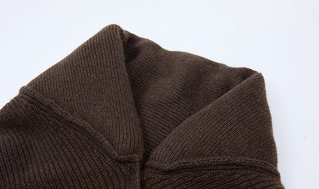 ZHUCHONGYUN  Fringe Loose Drop Shoulder Pit Strip Knitted Jacket--YAKI.