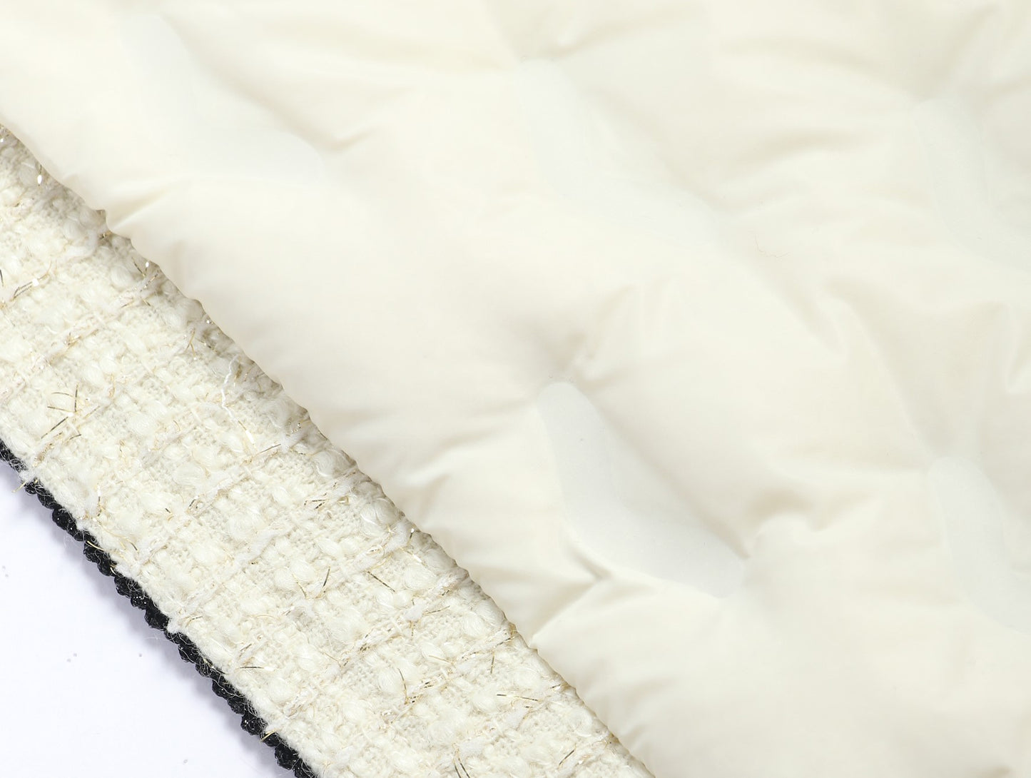 WANGXO | Embossed Shiny Onion Wool Tweed Long Coat with Shawl Collar - MYRA.