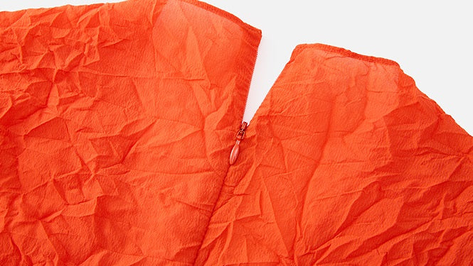 ZHUCHONGYUN  minimalist wrinkled long dress-ARIAH.