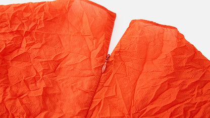 ZHUCHONGYUN  minimalist wrinkled long dress-ARIAH.