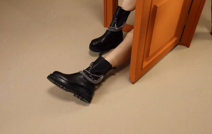 B-FEI Short Black Platform Boots-NYM.