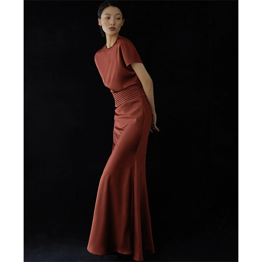 GOUDIN Light Tulle Texture French High End Host Evening Dress -DAM.